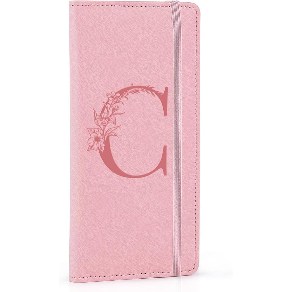 Checkbook Covers for Personal Checkbook, RFID Blocking Checkbook Holder Alphabet